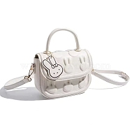 DIY Rabbit Bag Making Kit, Including PU Leather Bag Accessories, White, 20x16x8cm(PW-WG38616-01)