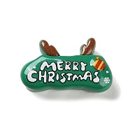 Christmas Theme Opaque Resin Decoden Cabochons, for Jewelry Making, Deer, 17x27.5x8mm(RESI-F053-D01)
