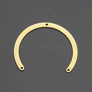201 Stainless Steel Chandelier Components Links, Laser Cut, 3 Hole Links, Arched, Golden, 40x33x1mm, Hole: 1.6mm(STAS-R111-LA203)