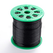 Korean Wax Polyester Cord, Black, 2mm, about 100 yards/roll(CWC014-1)
