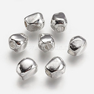 Tibetan Style Alloy Beads, Oval, Silver Color Plated, Lead Free & Cadmium Free, 10x9.5x9mm, Hole: 3mm(X-K0PD9021)