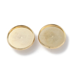 Iron Button Cabochon Settings, Light Gold, 19.5x6mm(FIND-D036-02KCG)