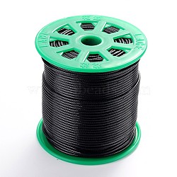 Korean Wax Polyester Cord, Black, 2mm, about 100 yards/roll(CWC014-1)
