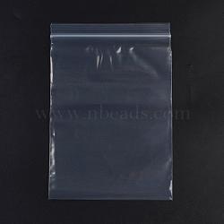 Plastic Zip Lock Bags, Resealable Packaging Bags, Top Seal, Self Seal Bag, Rectangle, White, 24x16cm, Unilateral Thickness: 3.9 Mil(0.1mm), 100pcs/bag(OPP-G001-B-16x24cm)