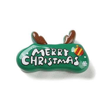 Christmas Theme Opaque Resin Decoden Cabochons, for Jewelry Making, Deer, 17x27.5x8mm