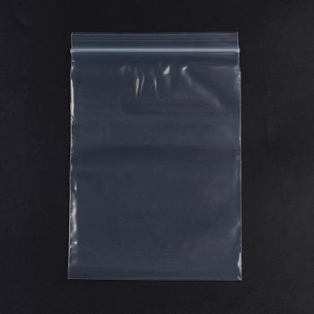Plastic Zip Lock Bags, Resealable Packaging Bags, Top Seal, Self Seal Bag, Rectangle, White, 24x16cm, Unilateral Thickness: 3.9 Mil(0.1mm), 100pcs/bag