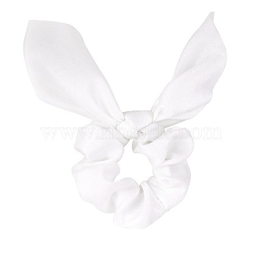 White Polyester Hair Ties