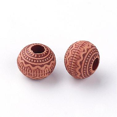 Imitation Wood Acrylic European Beads(SACR-Q186-13)-2