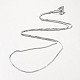 колье-цепочка из стерлингового серебра с родиевым покрытием 925(NJEW-N0048-02-18)-2