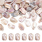 50Pcs Natural Baroque Keshi Pearl Beads, Nucleated Pearl, Rectangle, Top Drilled, Plum, 15.5~23x11.5~13.5x2.5~8mm, Hole: 0.6mm(PEAR-TA0001-39)