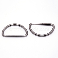 Iron D Rings, Buckle Clasps, For Webbing, Strapping Bags, Garment Accessories, Gunmetal, 30x46x3.8mm(IFIN-WH0061-03G-B)