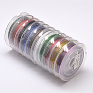 Tail Wire, Nylon-coated Stainless Steel, Mixed Color, 0.38mm, about 32.8 Feet(10m)/roll(TWIR-L001-01-0.38mm)