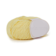 Cotton Yarn, for Weaving, Knitting & Crochet, Yellow, 2mm(PW-WG78854-01)
