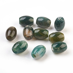 Natural Indian Agate European Beads, Large Hole Beads, Barrel, 15~17x12~13.5mm, Hole: 4.5~5mm(G-F580-A02)