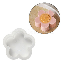 DIY Silicone Molds, Resin Casting Molds, Flower, White, 78x80x26mm, Inner Diameter: 56.5x66.5mm(SIMO-S005-02A)