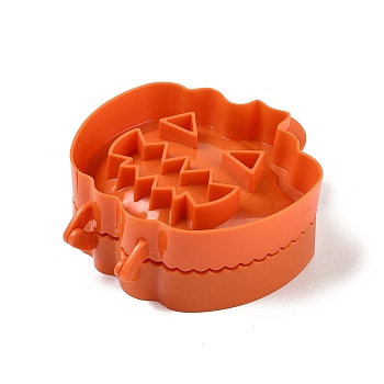 Halloween Theme ABS Plastic Classic Mini Press Apple Pie Molds, Baking Tools, Pumpkin, 120x100x40.5mm