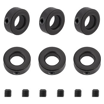 Carbon Steel Diaphragm Rings, Fixed Ring, Retainer Ring, Bearing Accessories, Electrophoresis Black, 20x8mm, Inner Diameter: 10mm