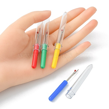 4Pcs 4 Colors Plastic Handle Iron Seam Rippers(TOOL-YW0001-22)-6