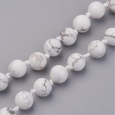 Howlite Beaded and Gemstone Beaded Necklaces(NJEW-P148-05)-3