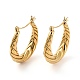 Ion Plating(IP) 304 Stainless Steel Twist Rope Hoop Earrings for Women(EJEW-A104-07G)-1