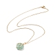 Gemstone Heart Pendant Necklaces(NJEW-JN03896)-4