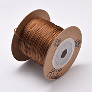 Eco-Friendly Dyed Nylon Threads, String Threads Cords, Coconut Brown, 0.4mm, about 164.04 yards(150m)/roll(OCOR-L002-71-605)