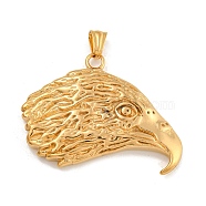 Ion Plating(IP) 304 Stainless Steel Pendants, Eagle Head Charm, Golden, 45x58x8mm, Hole: 9x5mm(STAS-D110-23G)