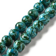 Synthetic Turquoise Dyed Beads Strands, Round, Sea Green, 7~8x7~8mm, Hole: 1mm, about 50pcs/strand, 14.29~14.65''(36.3~37.2cm)(G-E594-24H)