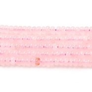Natural Rose Quartz Beads Strands, Rondelle, Grade AA, 4x2mm, Hole: 0.6mm, about 177pcs/strand, 15.35~15.43''(39~39.2cm)(G-E608-D07)