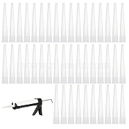 Plastic Caulking Nozzle Applicators, Cones Nozzles, White, 105x19mm, Hole: 3.5mm, Inner Diameter: 15mm(TOOL-WH0136-83)