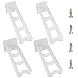 10Sets 2 Styles Resin Photo Frame Holder Set, with Iron Screws, White, 5sets/style(KY-GF0001-08B)