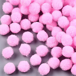 DIY Doll Craft Pom Pom Yarn Pom Pom Balls, Pearl Pink, 10mm, about 2000pcs/bag(AJEW-S006-10mm-17)