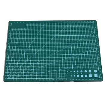 A3 Plastic Cutting Mat, Cutting Board, for Craft Art, Rectangle, Teal, 29.7x42cm