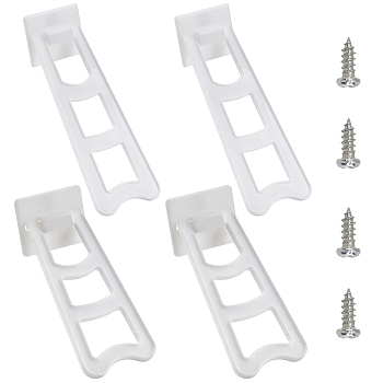 10Sets 2 Styles Resin Photo Frame Holder Set, with Iron Screws, White, 5sets/style