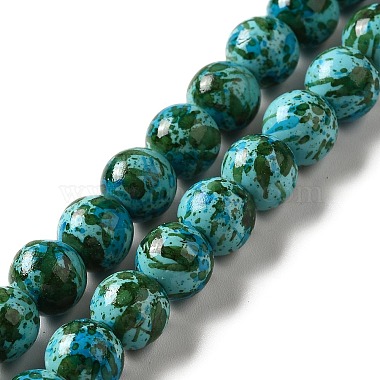 Sea Green Round Synthetic Turquoise Beads