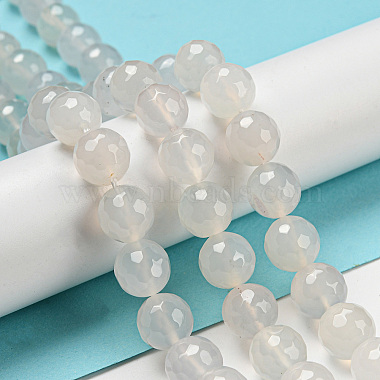 Natürlichen weißen Achat Perlen Stränge(G-G580-10mm-01)-2