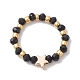 Glass Stretch Rings with Golden Plated Star & Moon Brass Beads(RJEW-JR00660-03)-3