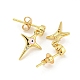 Star Real 18K Gold Plated Brass Dangle Stud Earrings(EJEW-L269-107G-03)-2