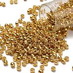 TOHO Round Seed Beads, Japanese Seed Beads, (PF557) PermaFinish Gold Metallic, 6/0, 4mm, Hole: 1.5mm, about 7570pcs/pound(SEED-TR06-PF0557)
