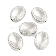 CCB Plastic Beads, Oval, Platinum, 17.5x13x5.5mm, Hole: 1.4mm, about 641pcs/500g(CCB-S164-18P)
