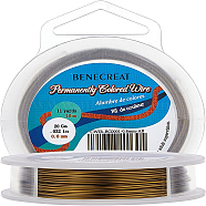 Round Craft Copper Wire, Antique Bronze, 0.8mm, 20 Gauge(CWIR-BC0001-0.8mm-AB)