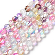Synthetic Moonstone Beads Strands, Round, Mixed Color, 6mm, Hole: 1mm, about 31pcs/strand, 7.20 inch(18.3cm)(G-P528-J01-07)