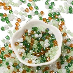 Glass Beads, Faceted, Rondelle, Dark Sea Green, 6x5mm, Hole: 1mm, about 2360pcs/500g(EGLA-A034-LM6mm-55)