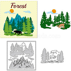 Forest Theme Carbon Steel Cutting Dies Stencils, for DIY Scrapbooking, Photo Album, Decorative Embossing Paper Card, Greeting Card Mold, Tree, 120~150x78~150x0.8mm, 2pcs/set(DIY-WH0309-2067)