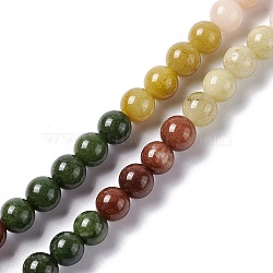 Natural Jade Beads Strands, Dyed, Round, 6.5mm, Hole: 1mm, about 62pcs/strand, 15.16''(38.5cm)(G-I334-07A)