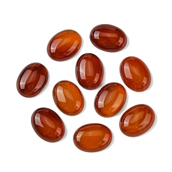 Natural Red Agate Cabochons, Dyed & Heated, Oval, Saddle Brown, 16x12x4mm(G-L601-03B-01)