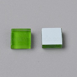 Glass Mosaic Cabochons, Square, Medium Sea Green, 9.5x9.5x3.5mm, 1000pcs/bag(GLAA-WH0028-16A)