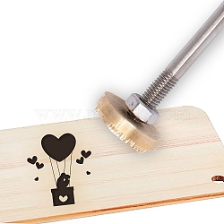 Stamping Embossing Soldering Brass with Stamp, for Cake/Wood, Heart Pattern, 30mm(AJEW-WH0113-15-138)