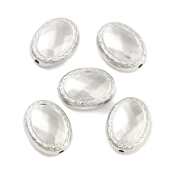 CCB Plastic Beads, Oval, Platinum, 17.5x13x5.5mm, Hole: 1.4mm, about 641pcs/500g