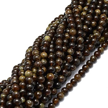 Natural Garnet Beads Strands, Round, 6mm, Hole: 0.8mm, about 62pcs/strand, 15.55''(39.5cm)